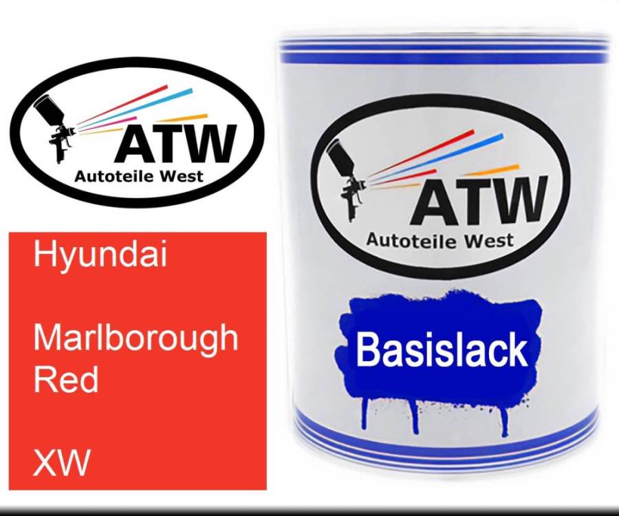 Hyundai, Marlborough Red, XW: 1L Lackdose, von ATW Autoteile West.